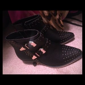 Black studded shoes
